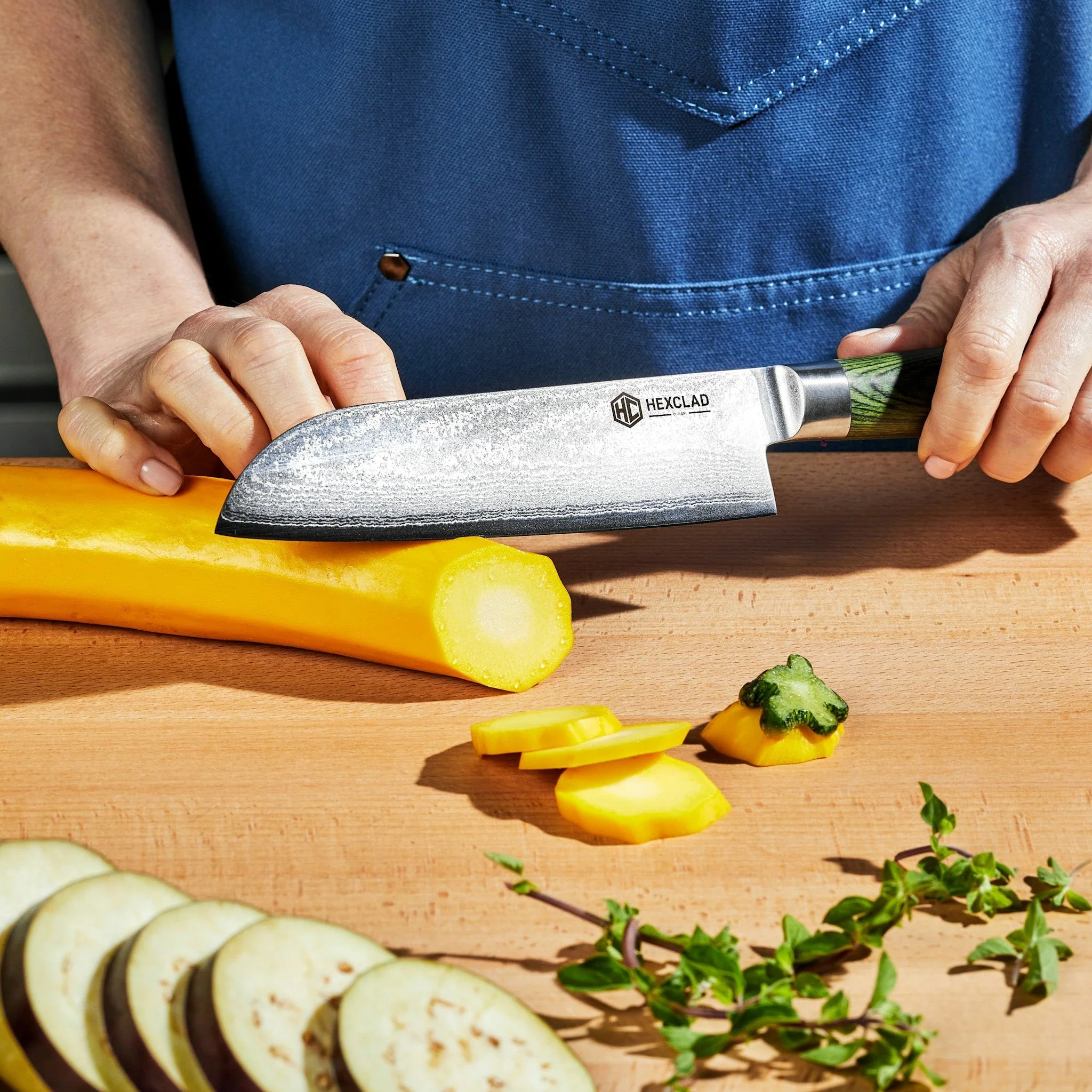Damascus Steel 18 cm Santoku Knife - Image 5