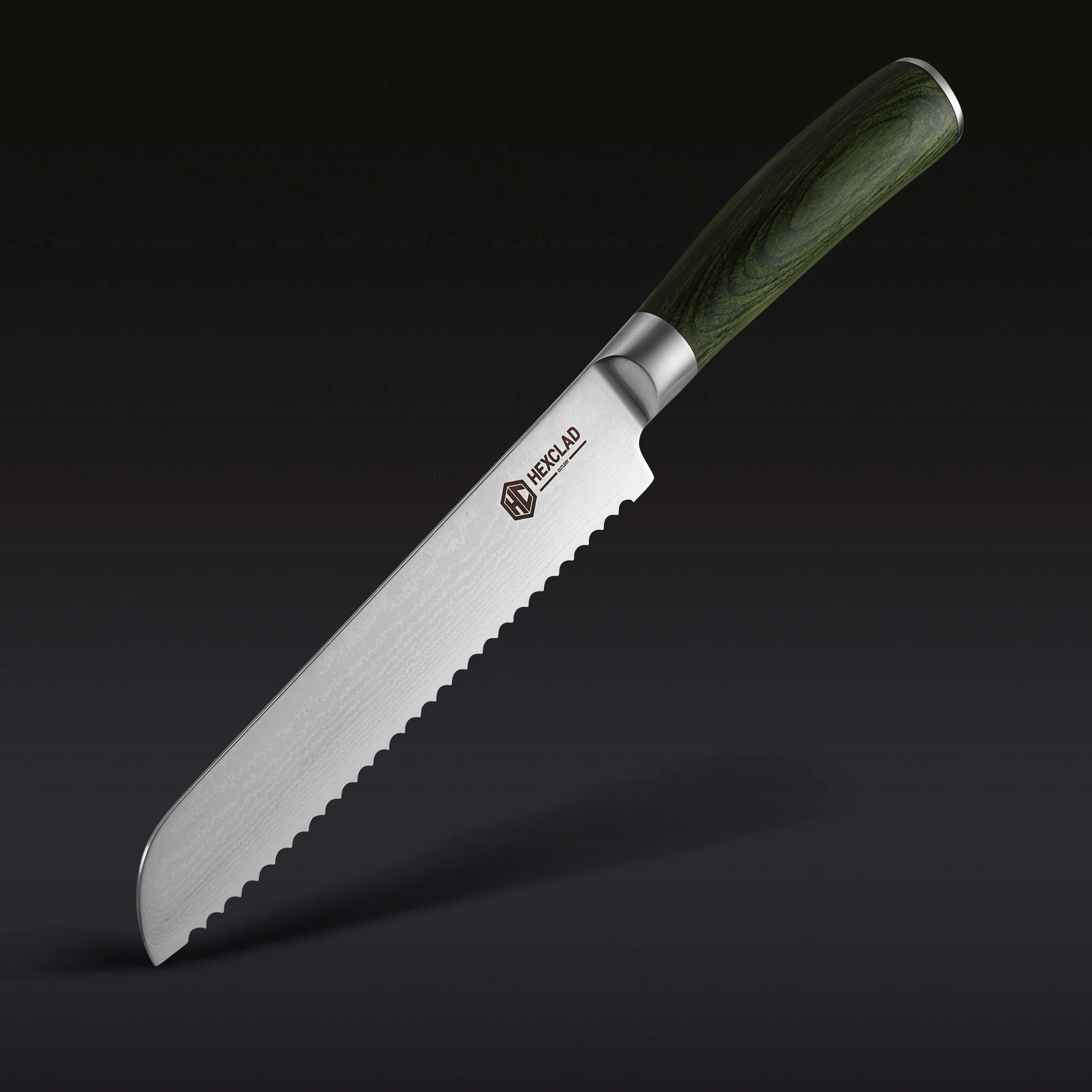 Damascus Steel 20 cm Serrated Bread Knife - Image 3