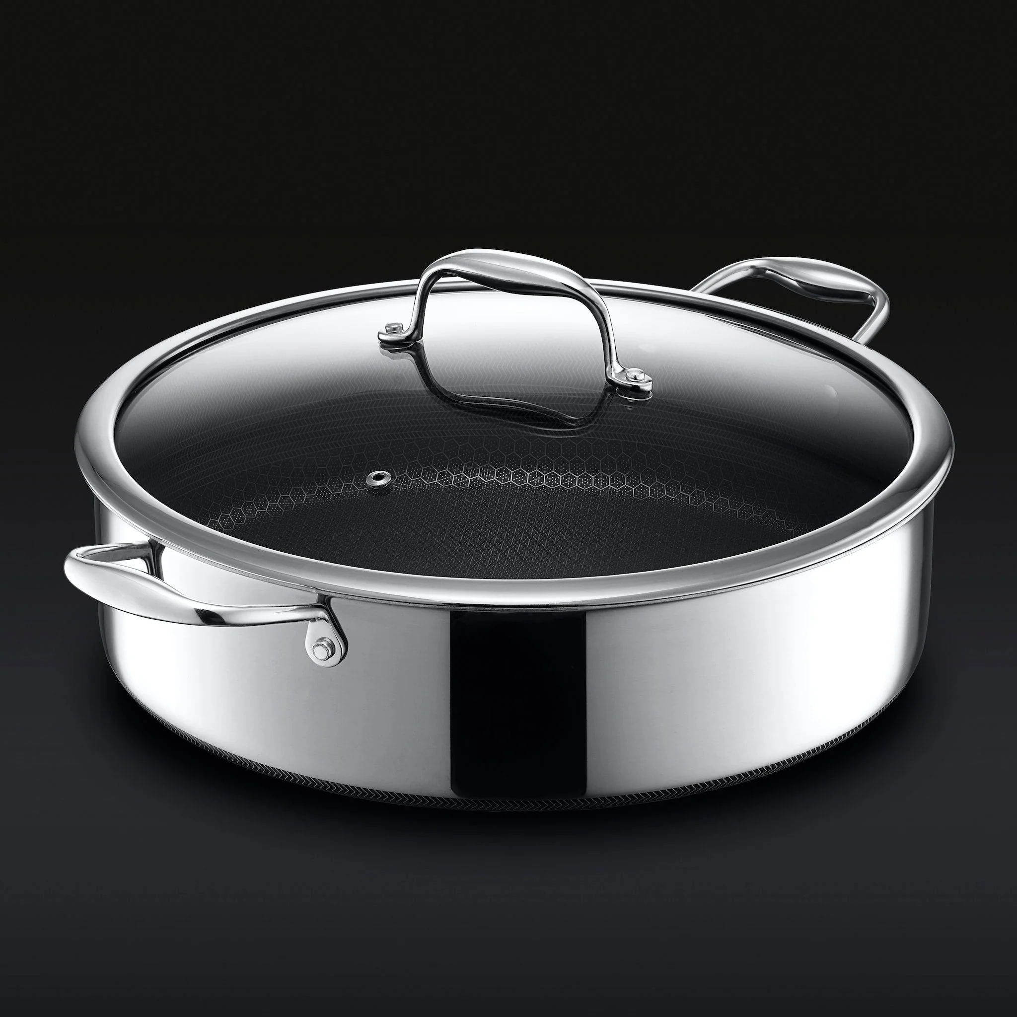 6.6 Litre Hybrid Deep Sauté Pan/Chicken Fryer with Lid - Image 3